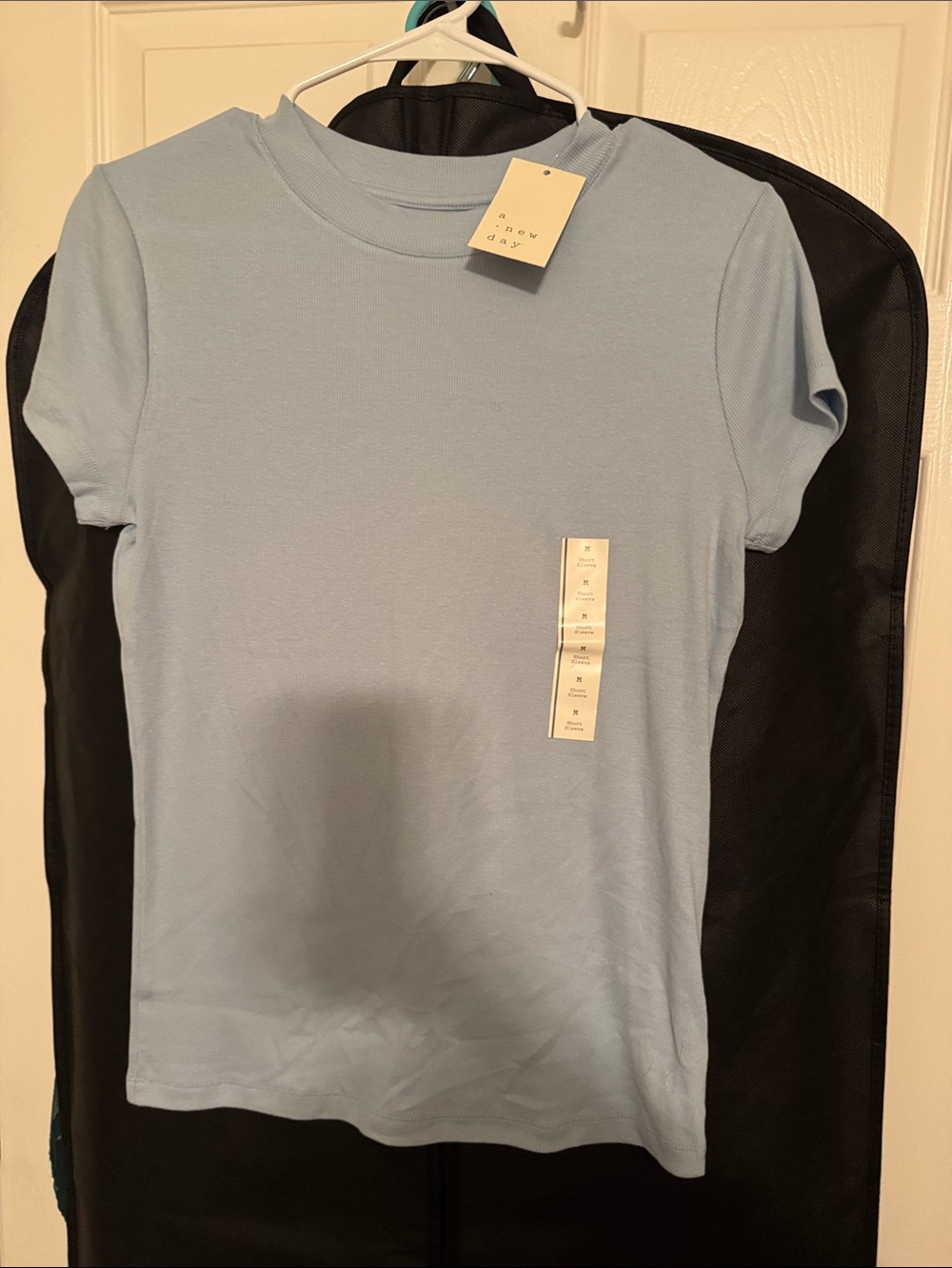 a new day Pale Blue Short Sleeve Tee
